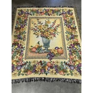 Floral and Fruits, Tapestry, Throw, Blanket, Autumn, Fall, ~ 250507-WH 479